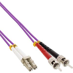 InLine LWL Duplex Kabel - LC/ST - 50/125µm - OM4 - 10m